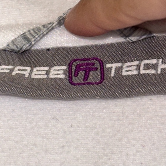 Free Tech White gray hooded zippered jacket women S - Picture 9 of 12